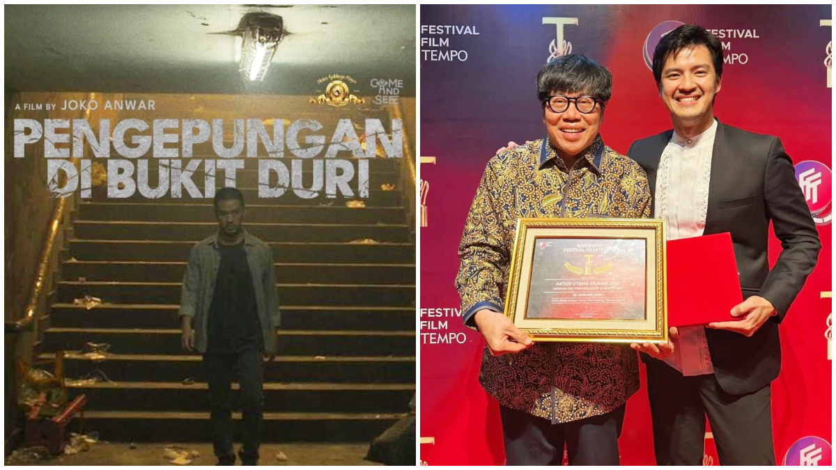 Morgan Oey saat menerima penghargaan Festival Film Tempo 2025.