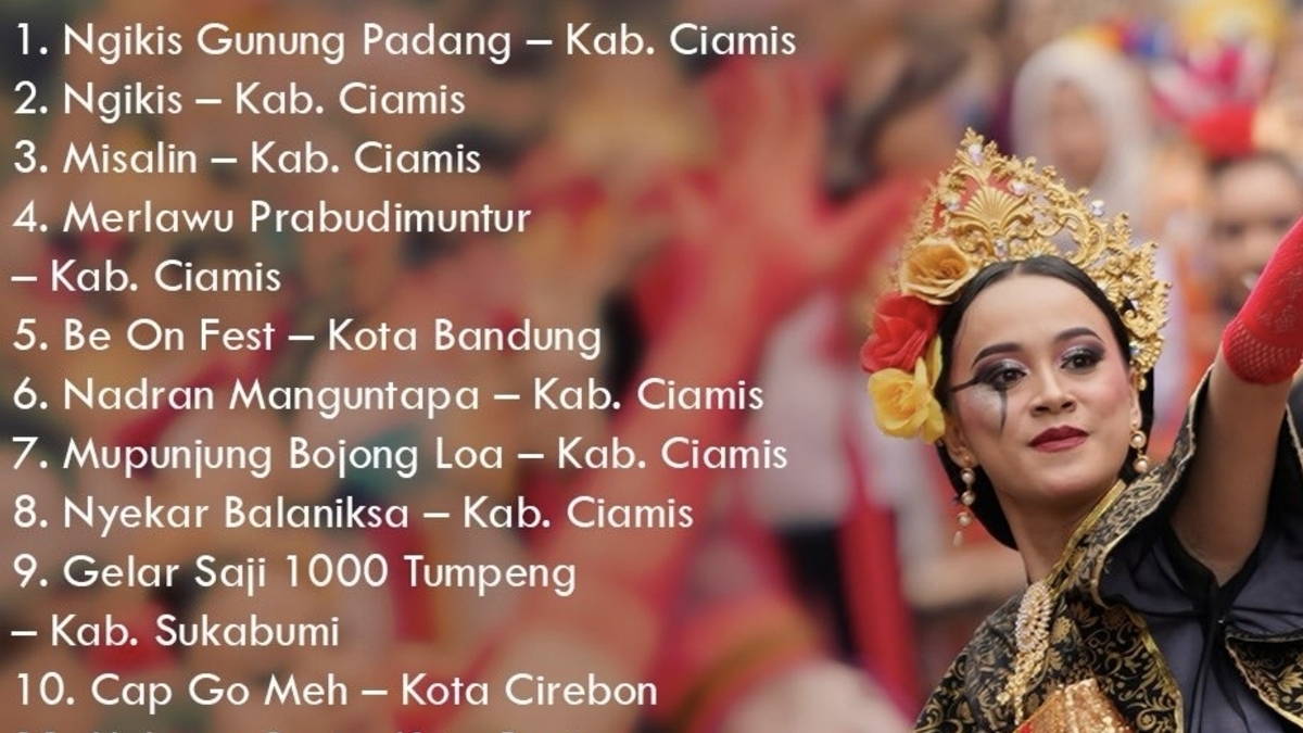 Kalender event kebudayaan di Jawa Barat di Februari mendatang.