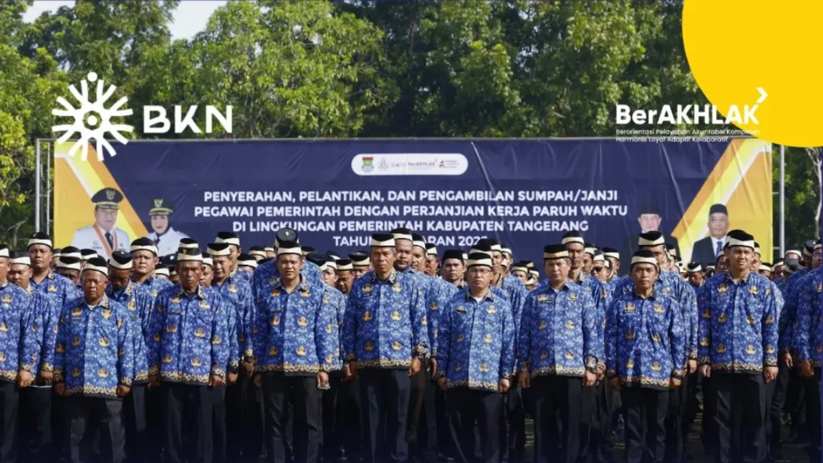 Pelantikan dan pengambilan sumpah 8.205 PPPK paruh waktu Kabupaten Tangerang