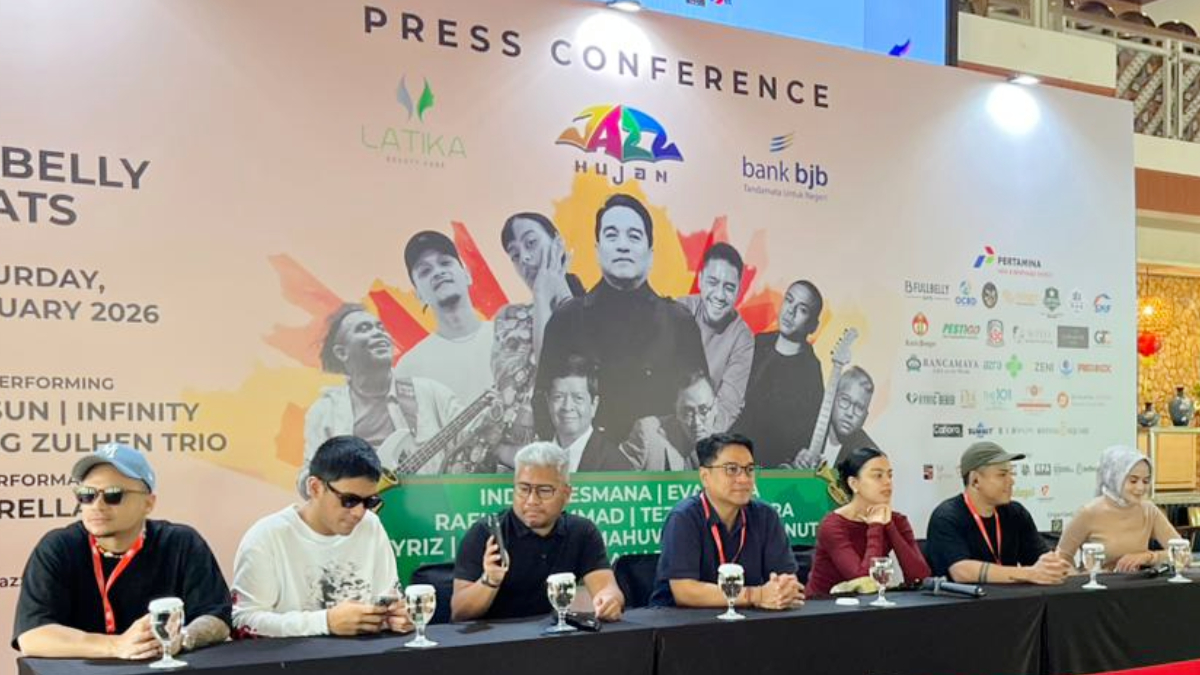 Konferensi pers Jazz Hujan di Kota Bogor Sabtu, 31 Januari 2026.