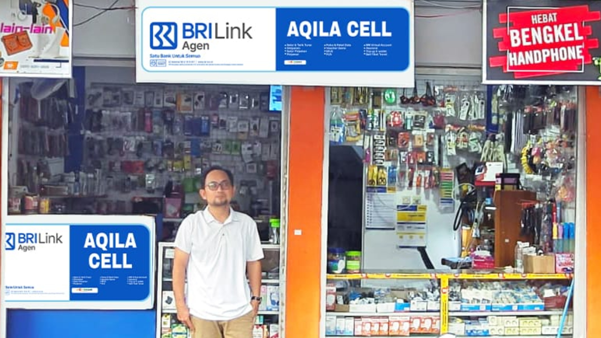 BRILink Agen Ohim di kawasan Kemayoran, Jakarta Pusat.