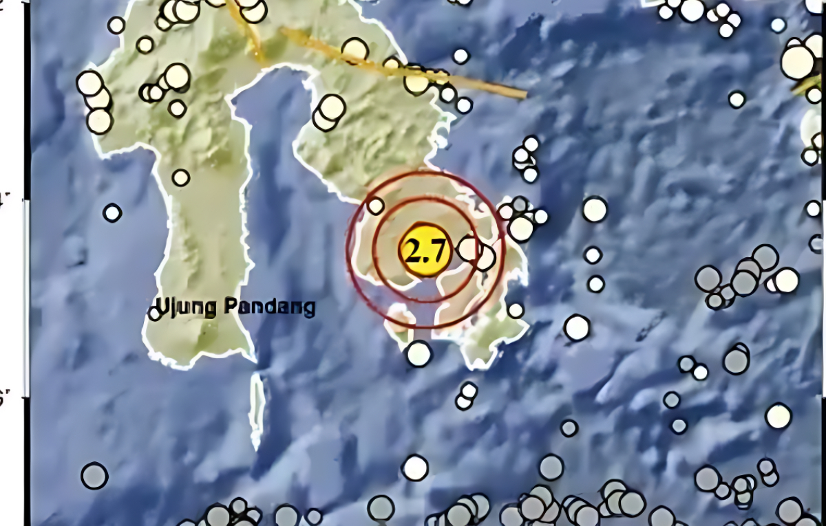 Gempa Magnitudo 2,7 Terjadi di Tenggara Kabupaten Konawe Selatan, Sultra, Minggu 1 Februari 2026.