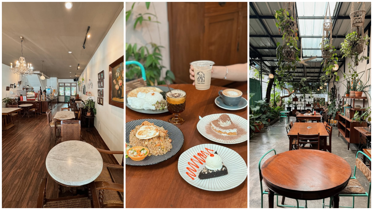 Suasana antik Imah Nini Coffee and Kitchen Yasmin dengan dekorasi klasik dan nuansa hangat.
