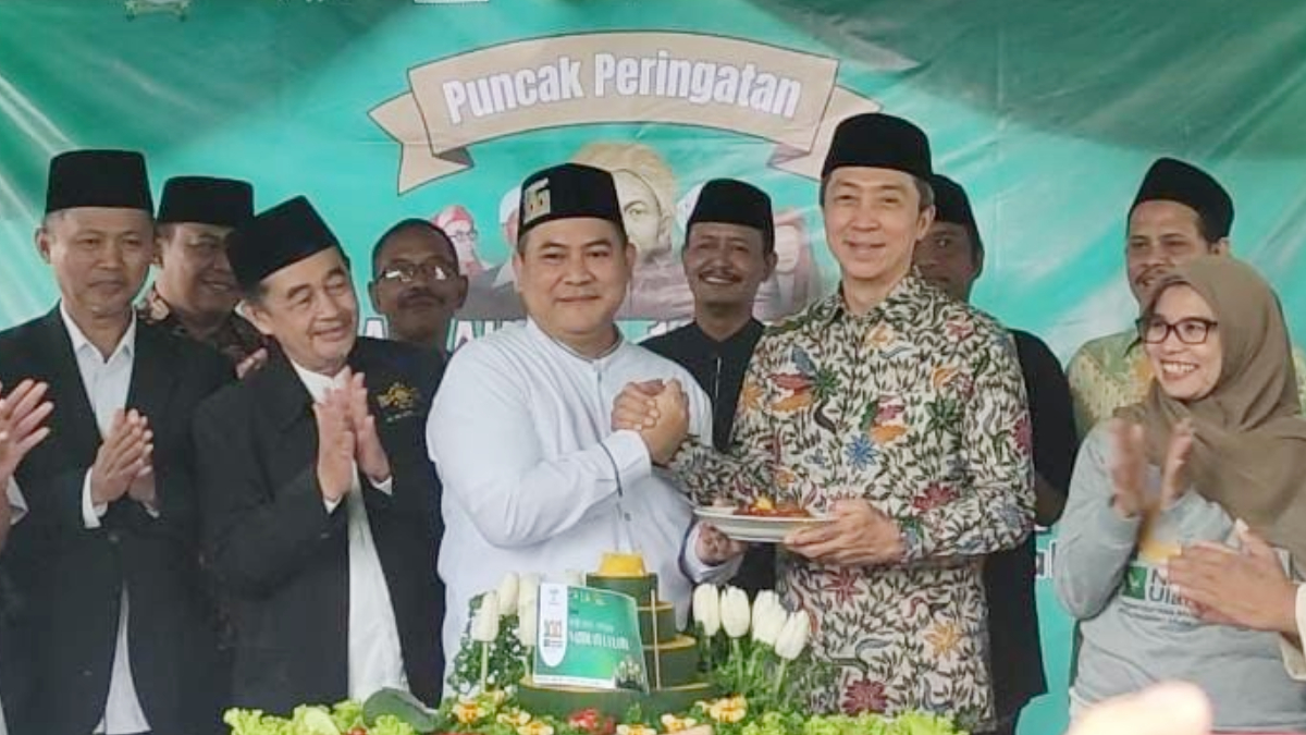 Wali Kota Bogor Dedie A Rachim hadir pada puncak peringatan Harlah NU di Kota Bogor.