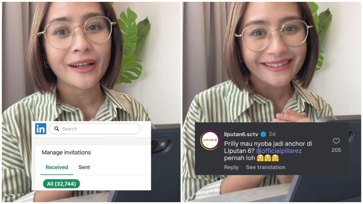 Prilly Latuconsina membagikan ceritanya tentang ribuan tawaran kerja yang masuk usai menyatakan open to work di LinkedIn.