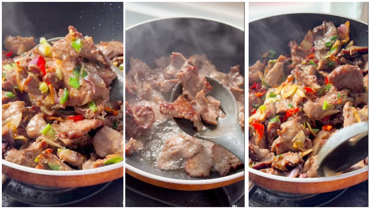 Hidangan daging goreng cabai garam yang gurih dari Instagram @nazhira.nurayu