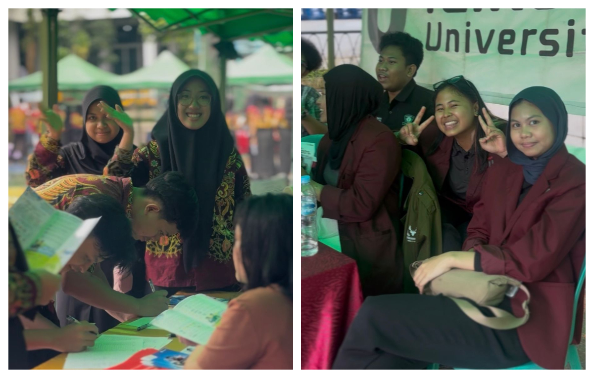 Siswa SMAN 3 Kota Bogor saat mendatangi booth Expo PTS.