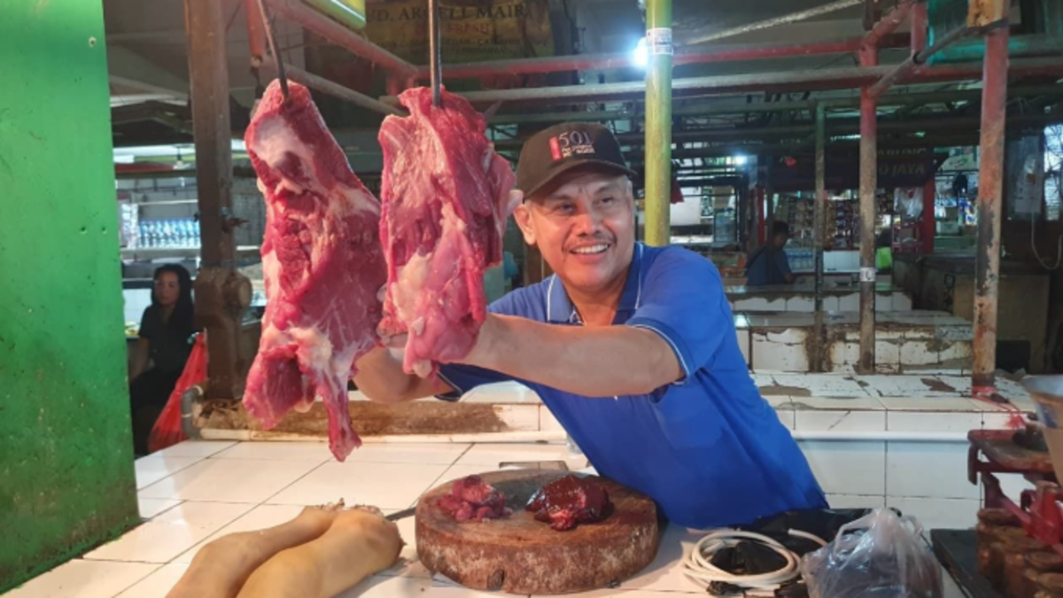 Penjual daging sapi.