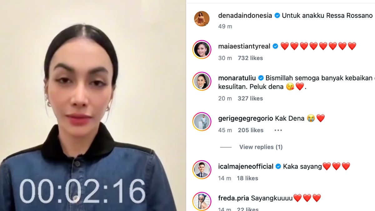 Denada mengakui Ressa Rizky Rosano sebagai Anak Kandung.