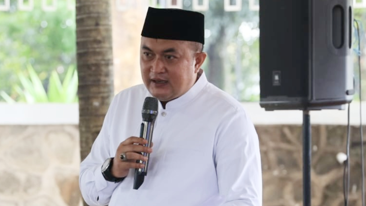 Bupati Bogor Rudy Susmato saat hadir pada sebuah acara beberapa waktu lalu.