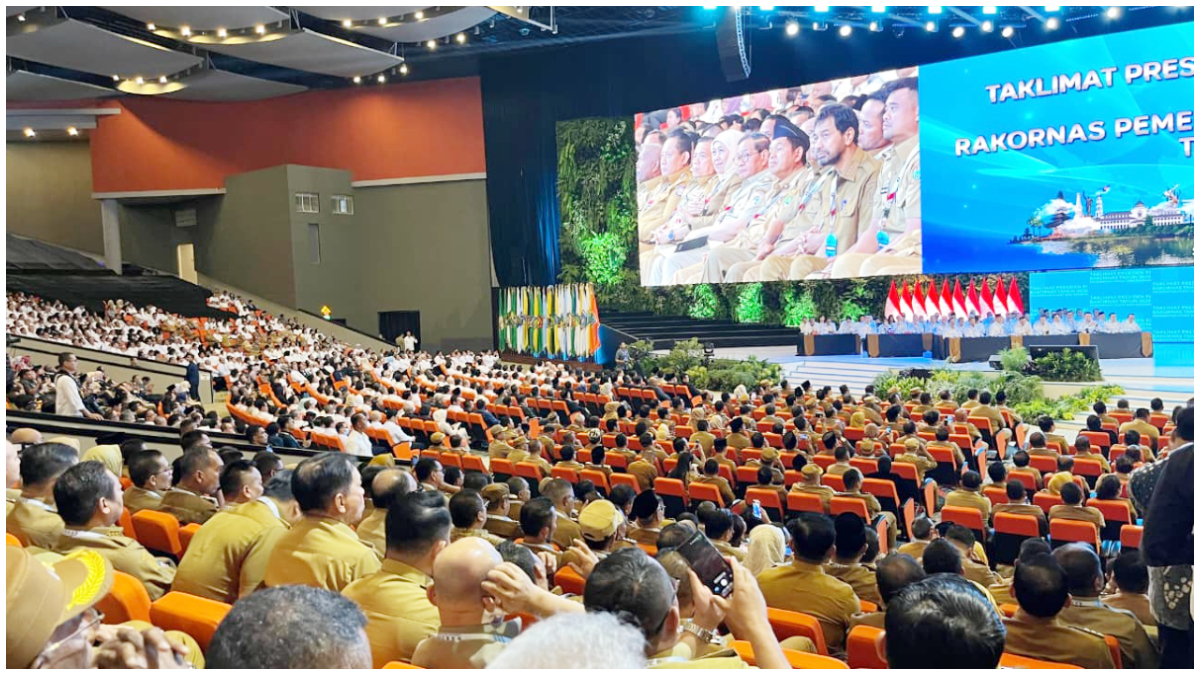 Rakornas Pemerintah Pusat dan Daerah Tahun 2026 di SICC, Kabupaten Bogor, Senin 2 Februari 2026.