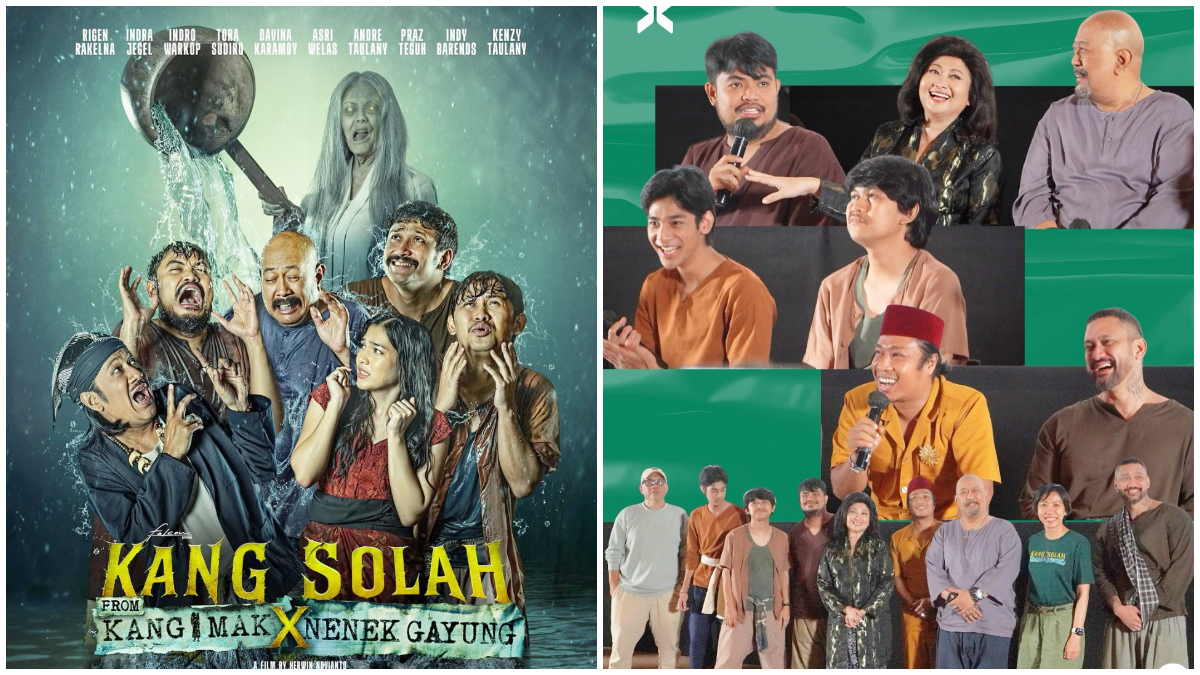 Poster Film Komedi Kang Solah : Kang Mak X Nenek Gayung & Para pemain filmnya.