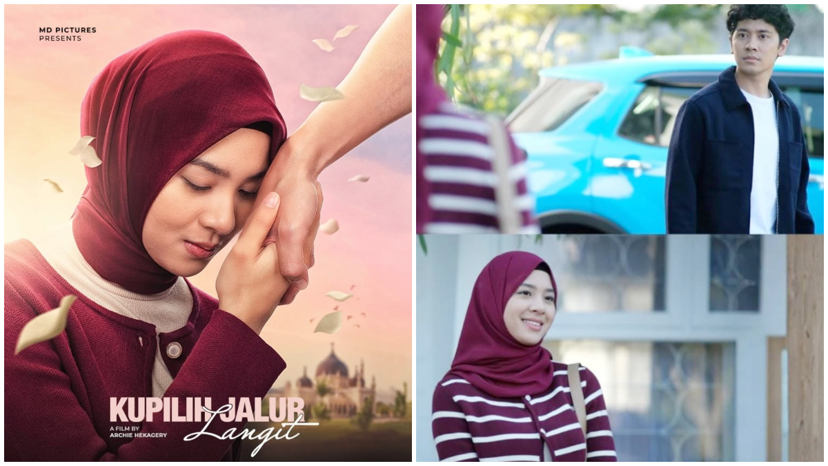 Zee Asadel dan Emir Mahira berperan sebagai pasangan suami istri dalam film Ku Pilih Jalur Langit.
