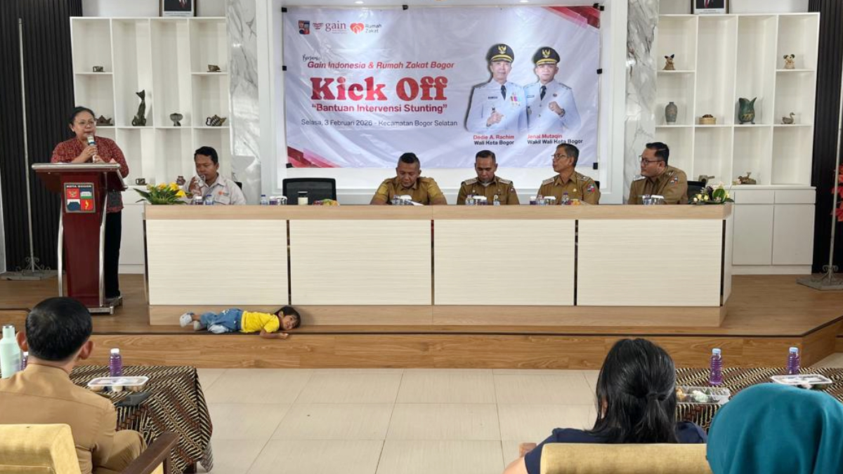 Kick off Bantuan Intervensi Stunting Pemkot Bogor bersama Gain Indonesia dan Rumah Zakat.