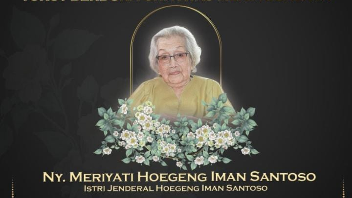 Meriyati Hoegeng istri dari Jenderal Polisi Hoegeng Iman Santoso meninggal pada usia 100 tahun.