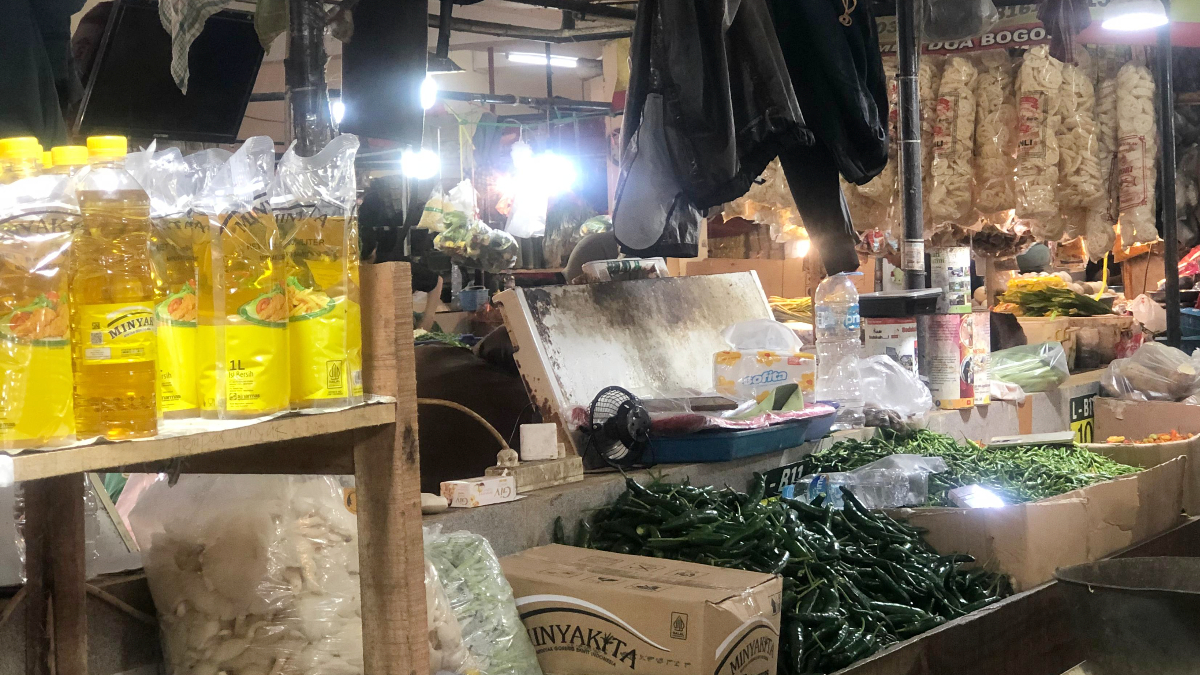 MinyaKita yang dijual di Pasar Jambu Dua Kota Bogor.