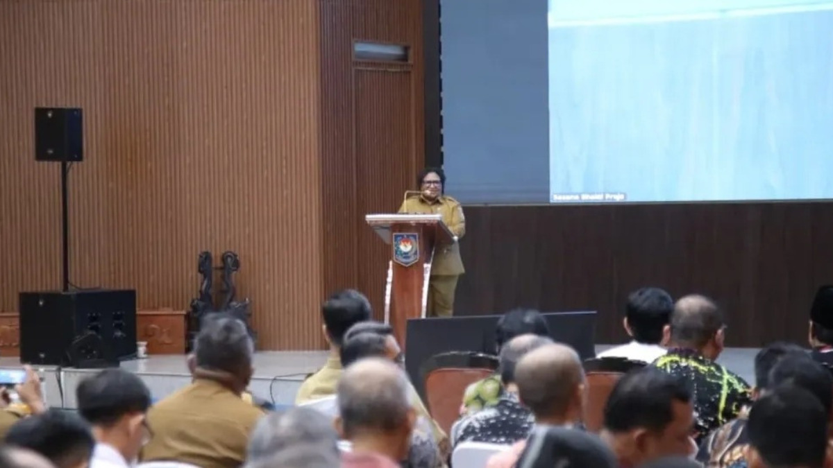 Suasana sosialisasi piloting digitalisasi bantuan sosial dan peran pemerintah daerah, di kementerian dalam negeri.