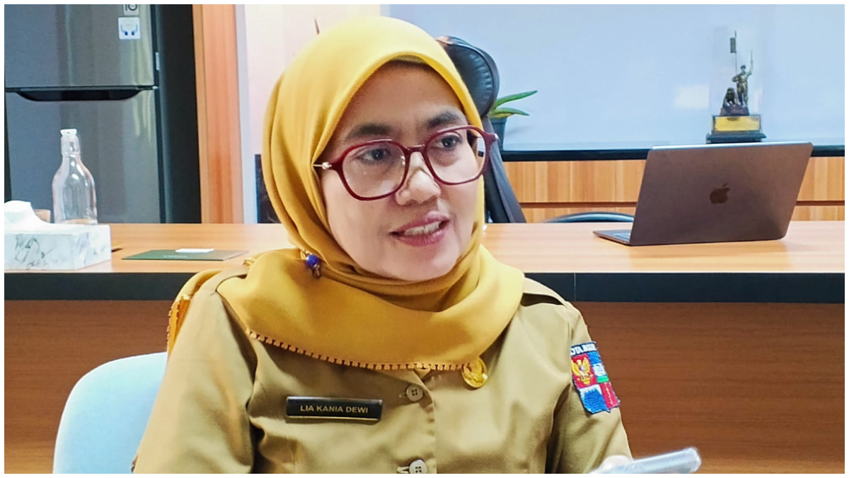 Kepala BKAD Kota Bogor, Lia Kania Dewi saat ditemui di kantornya. Pemkot Bogor mengurus hibah aset perkantoran