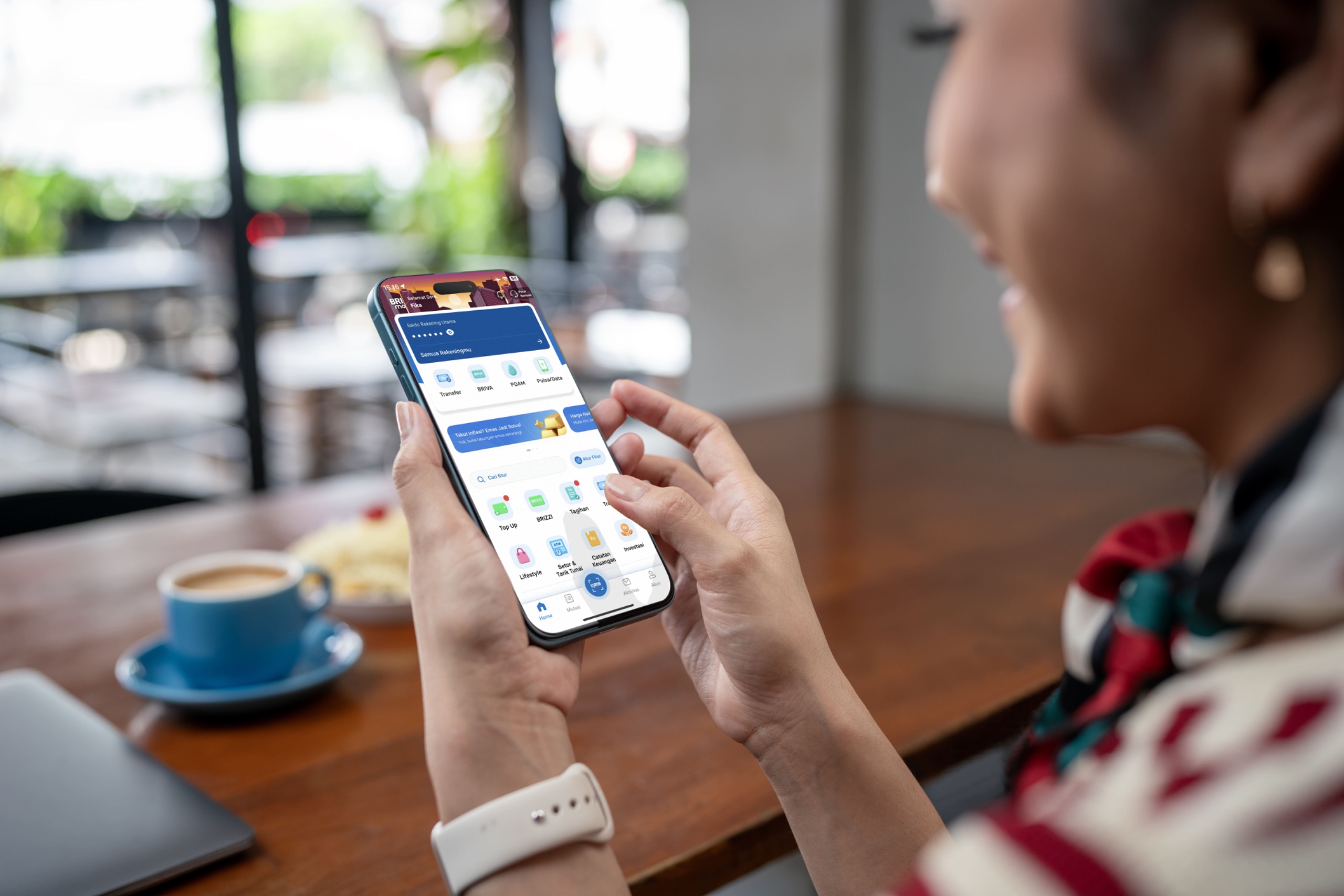 Ilustrasi transaksi digital bank BRI.
