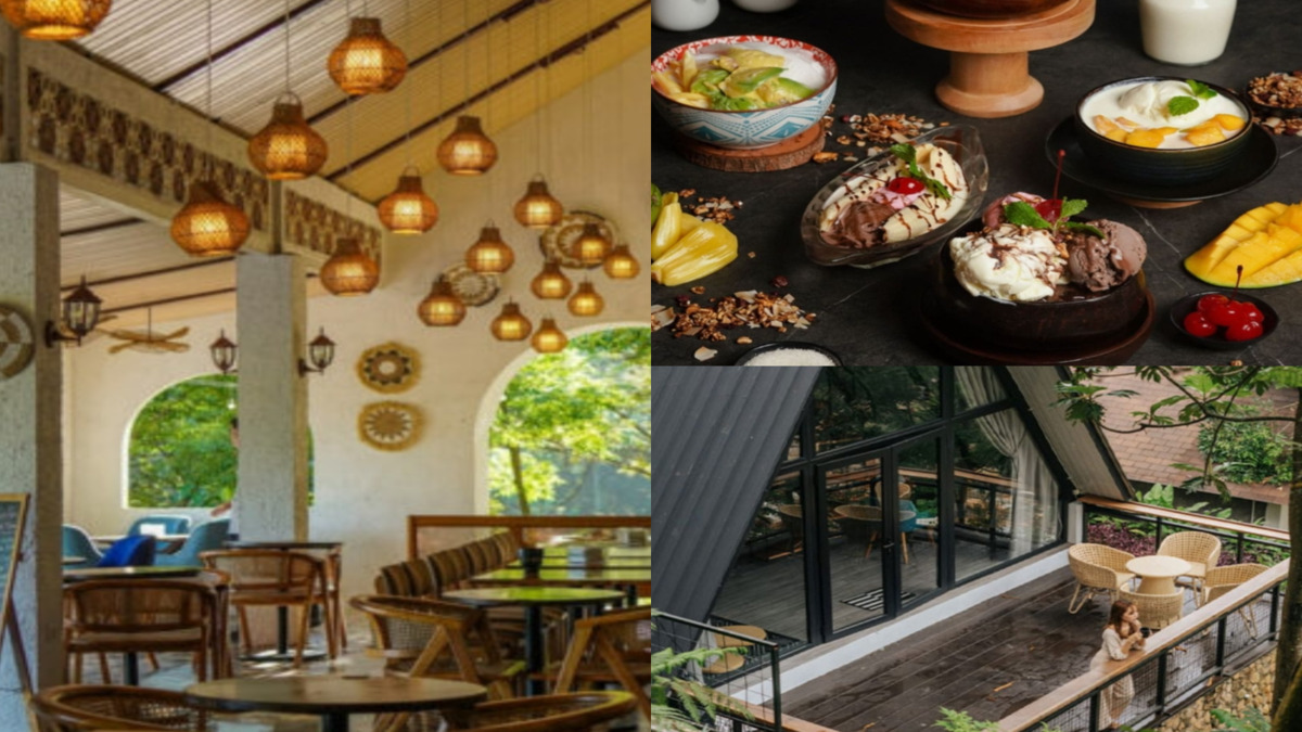 Menu makanan dan pemandangan alam di Kopi Tubing Park