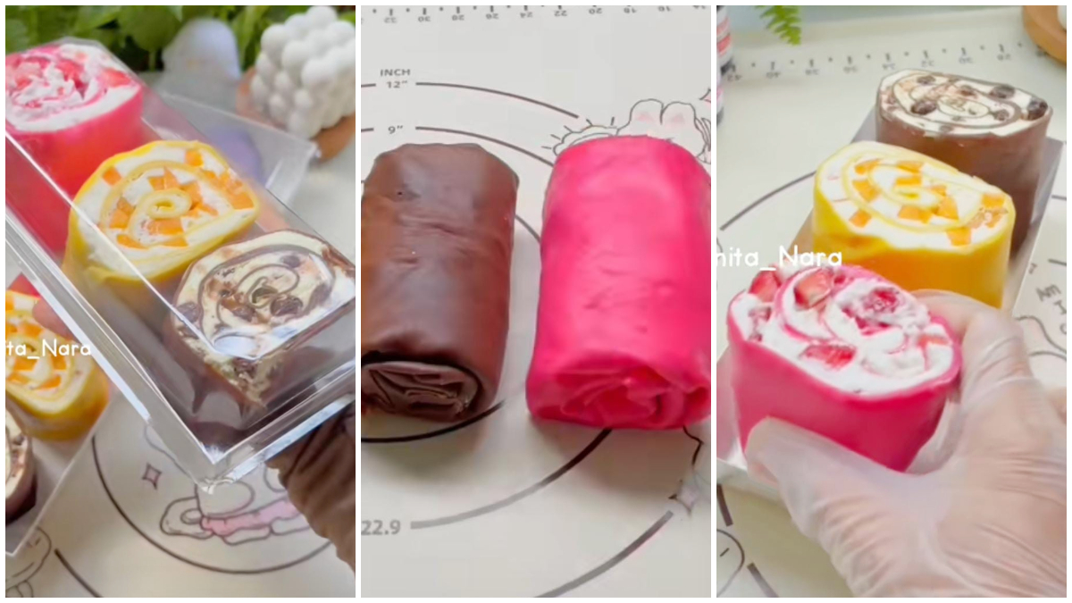 Crepe Roll dengan isian cream dan buah segar yang cocok dijadikan ide jualan takjil selama Ramadhan.
