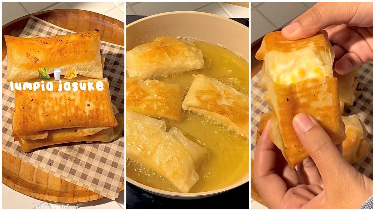 Tampilan Lumpia Jasuke yang cocok jadi takjil di bulan Ramadhan.