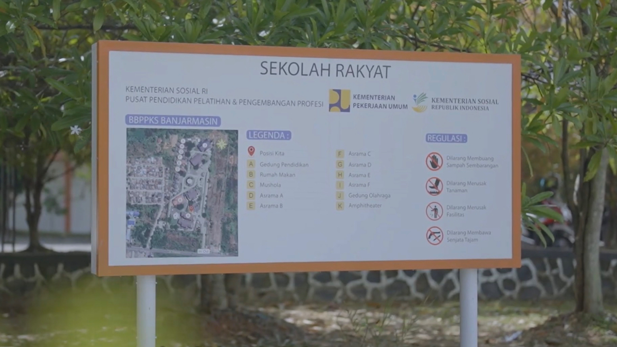 Ilustrasi sekolah rakyat yang dikelola oleh Kemensos.