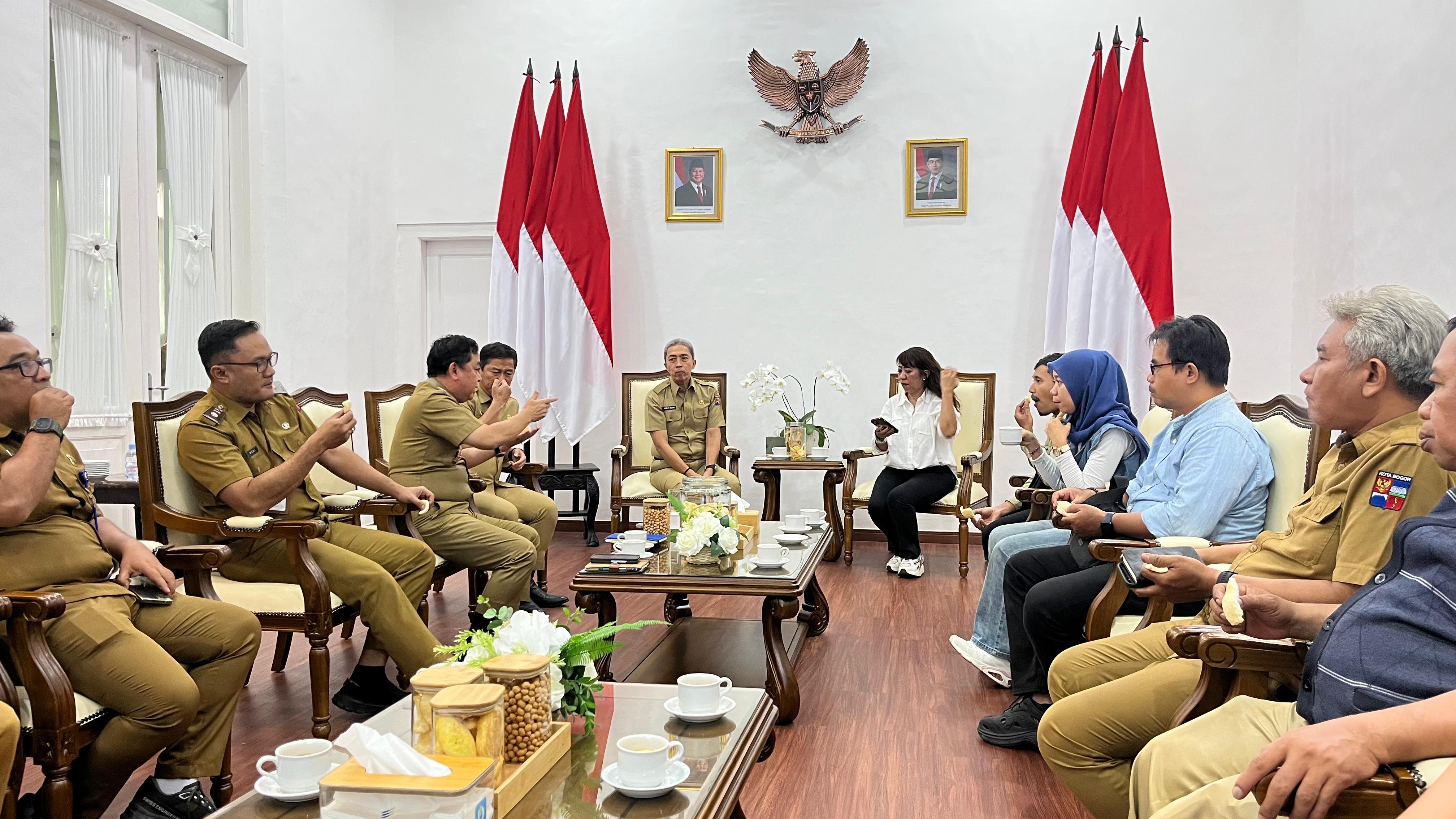Audensi yang dilakukan panitia pelaksana Porprov Jabar 2026 dengan Wali Kota Bogor, Dedie A Rachim, Jumat 6 Februari 2026.