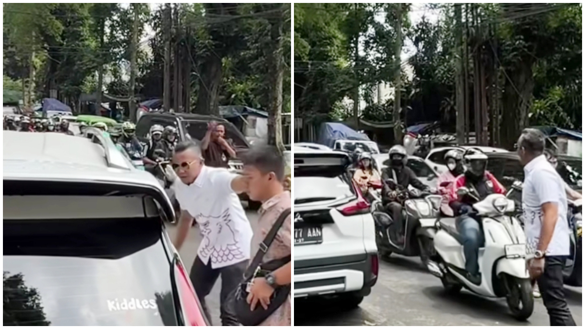 Wakil Wali Kota Bogor, Jenal Mutaqin, saat menegur pengendara mobil yang bikin macet.