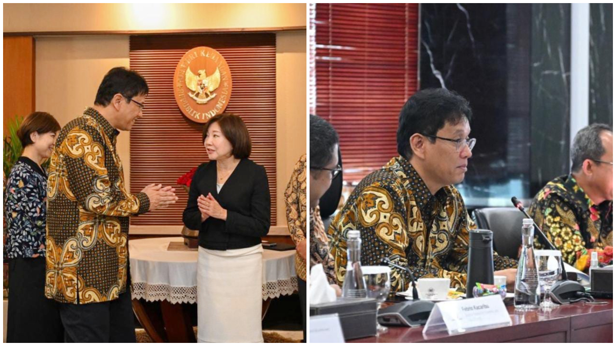 Menteri Keuangan Purbaya Yudhi Sadewa saat bertemu dengan Executive Senior Vice President JICA, Miyazaki Katsura.&nbsp;