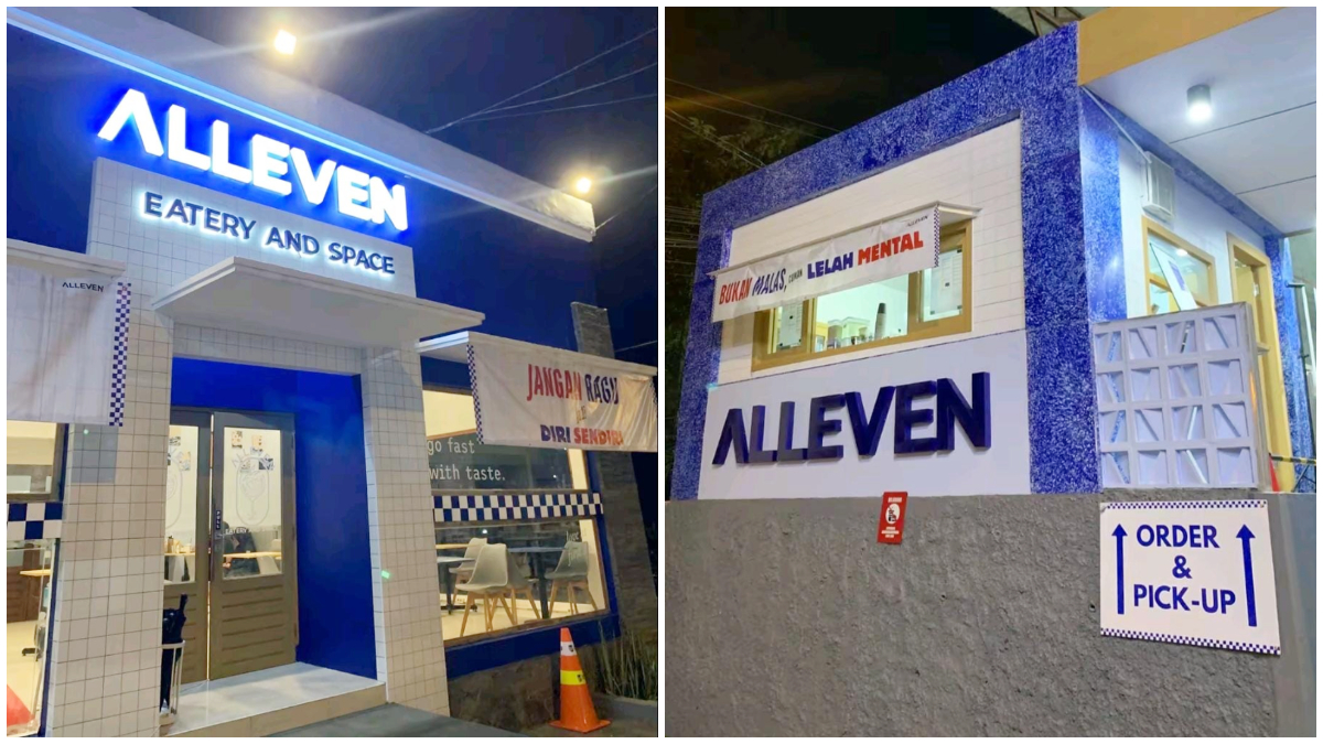 Suasana Warkop Alleven, warkop dengan konsep kafe terbaru di Kota Bogor.