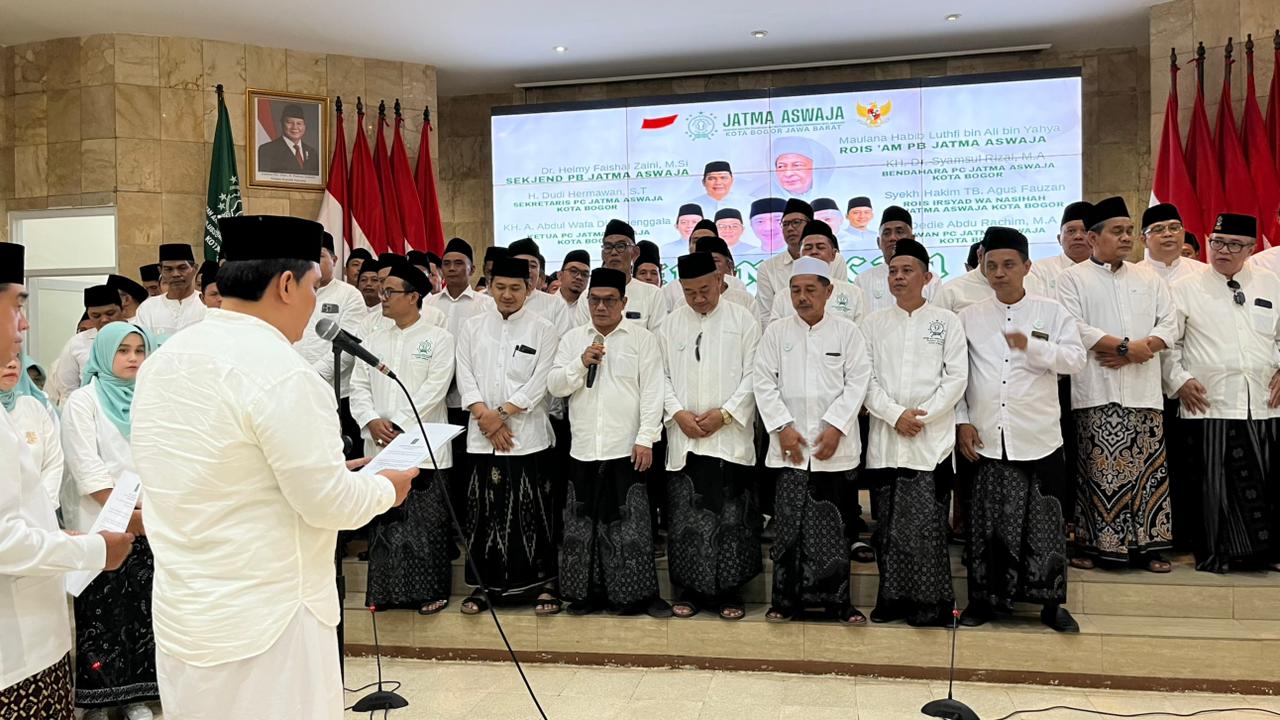 Pelantikan Pengurus Jatma Aswaja Kota Bogor, Minggu 8 Februari 2026.