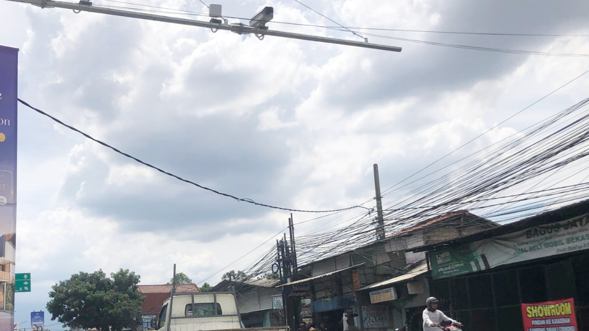 Kamera Etle terpasang di Jalan KS Tubun, Kedung Halang, Kota Bogor.