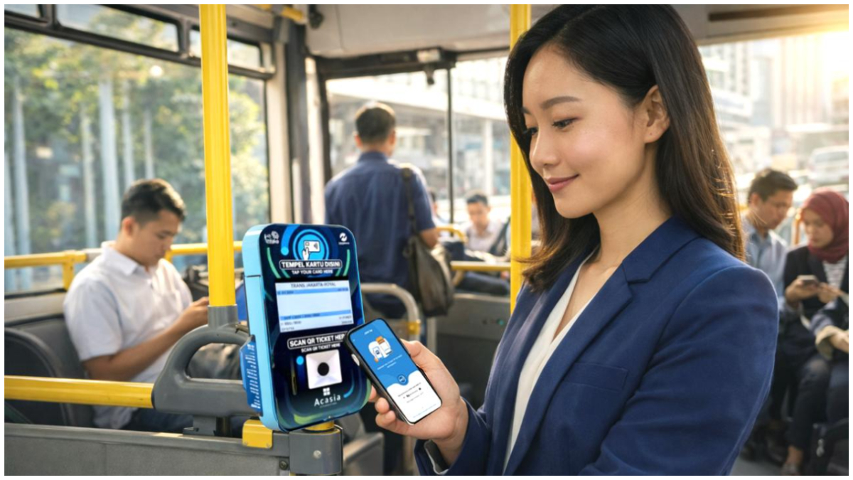 Fitur QRIS Tap In Tap Out (TITO) pada super apps BRImo permudah&nbsp;transaksi nontunai seperti di TransJakarta.