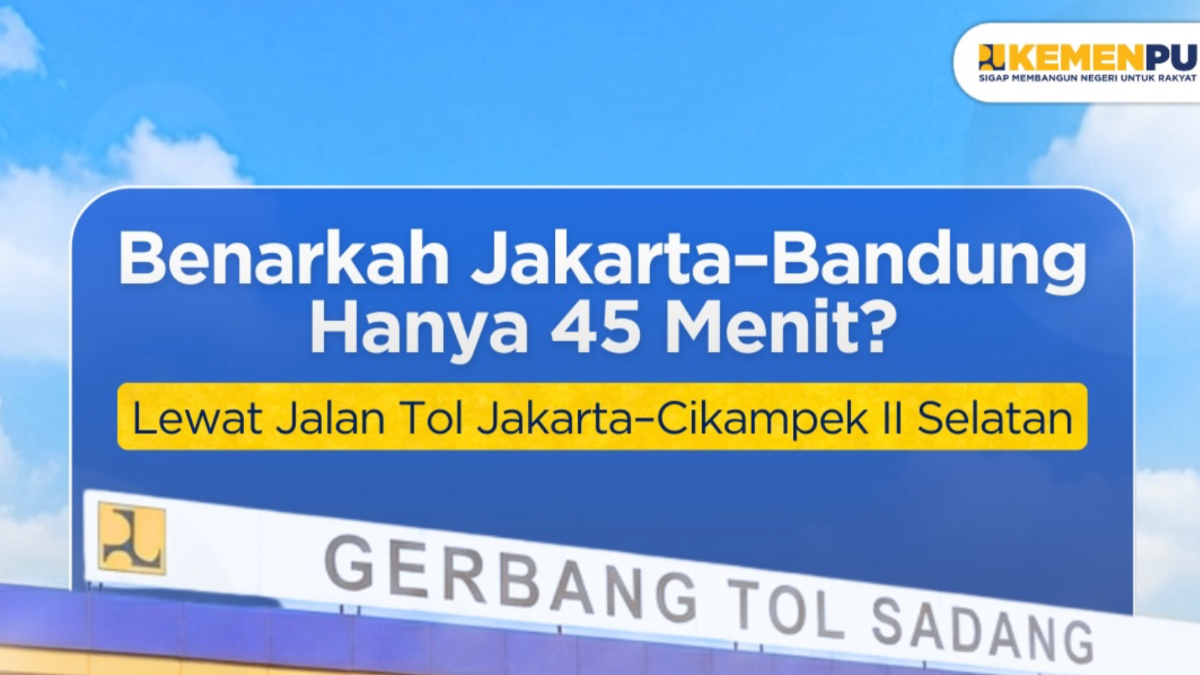 Fakta jarak tempuh Jakarta ke Bandung melalui Tol Japek II Selatan.