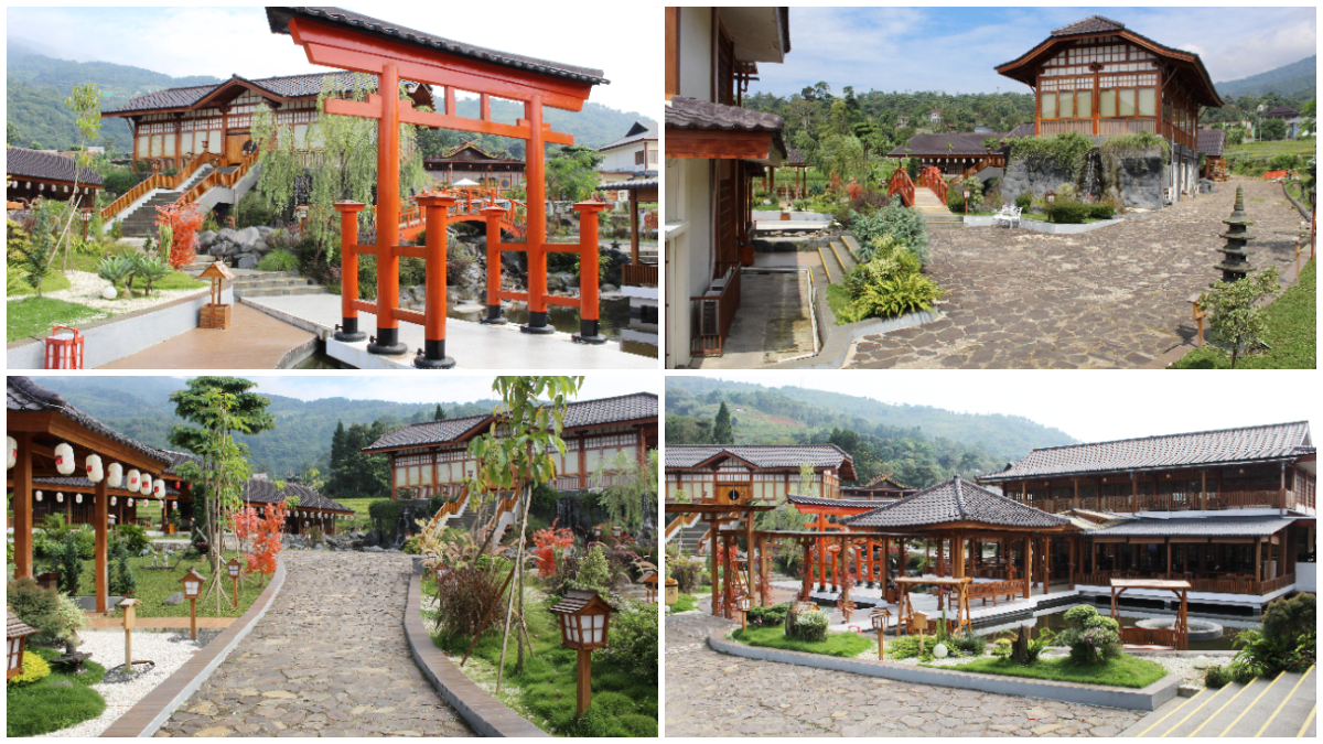 Suasana Villa, Resto and Cafe Aki No Koen di Cijeruk, Kabupaten Bogor.