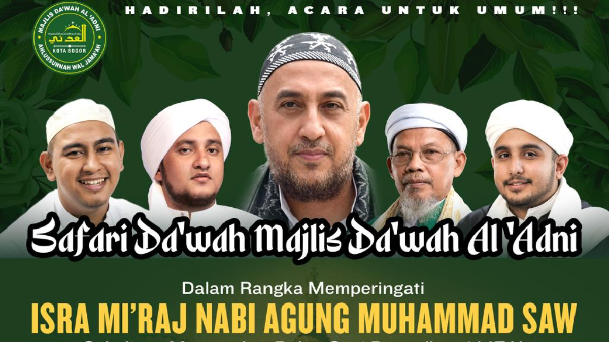 Peringatan Isra Mikraj Nabi Muhammad SAW oleh Majelis Dakwah Al Adni Kota Bogor.