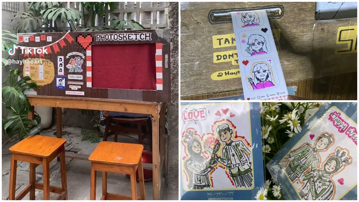 Tampilan Photobooth sketch Hayhae Studios terbaru di Suryakencana Bogor.