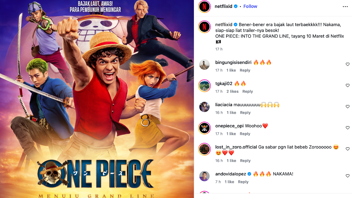 Poster One Piece season 2 yang dirilis Netflix.