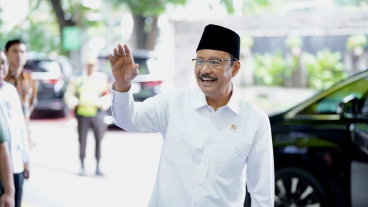 Menteri Sosial Saifullah Yusuf saat menghadiri konferensi pers stimulus ekonomi Hari Besar Keagamaan Nasional (HBKN).