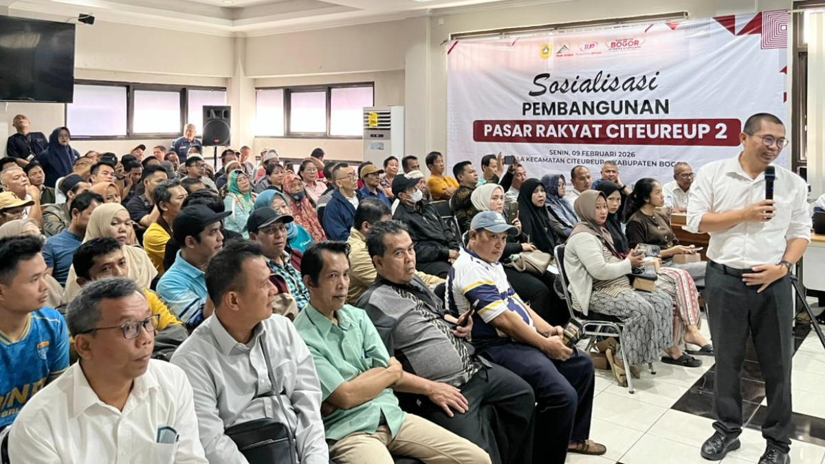 Sosialisasi pembangunan Pasar Citeureup Kabupaten Bogor.