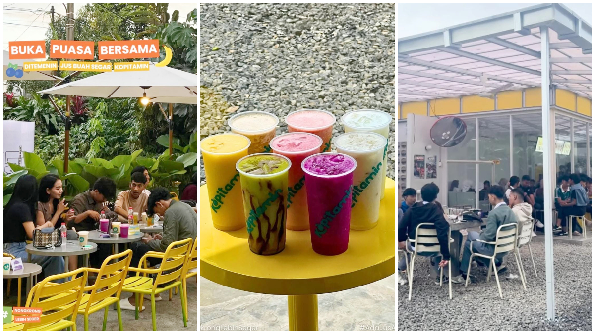 Suasana Kopitamin, coffee and juice bar yang sedang viral di Bogor.