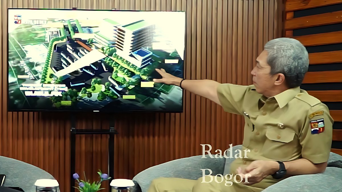 Wali Kota Bogor, Dedie Rachim memperlihatkan konsep Bubulak jadi gerbang baru IPB.