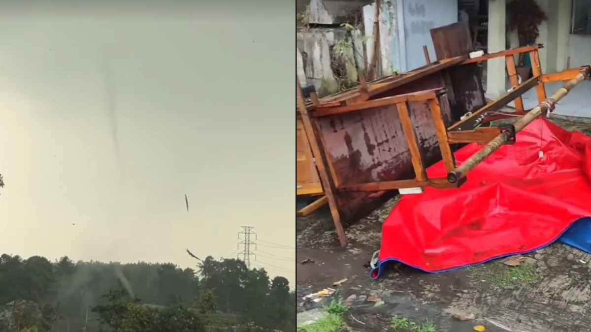 Bencana angin puting beliung menerjang Kampung Legok Nyenang, Desa Pancawati, Kecamatan Caringin, Kabupaten Bogor, pada Sabtu sore 14 Februari 2026.