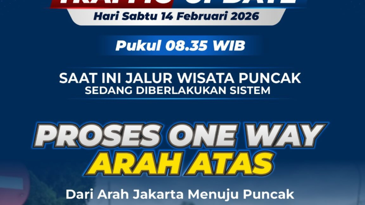 Jalur Puncak Bogor diberlakukan one way di long weekend ini.