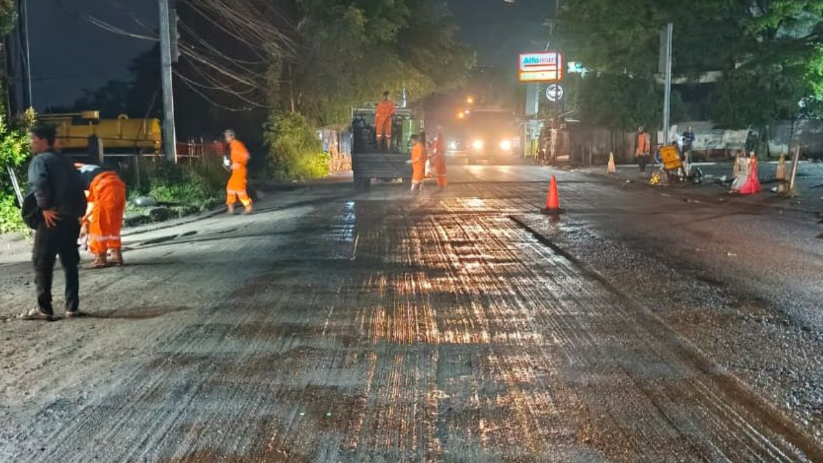 Perbaikan dan penanganan Jalan Letjen Ibrahim Adjie di Kota Bogor.