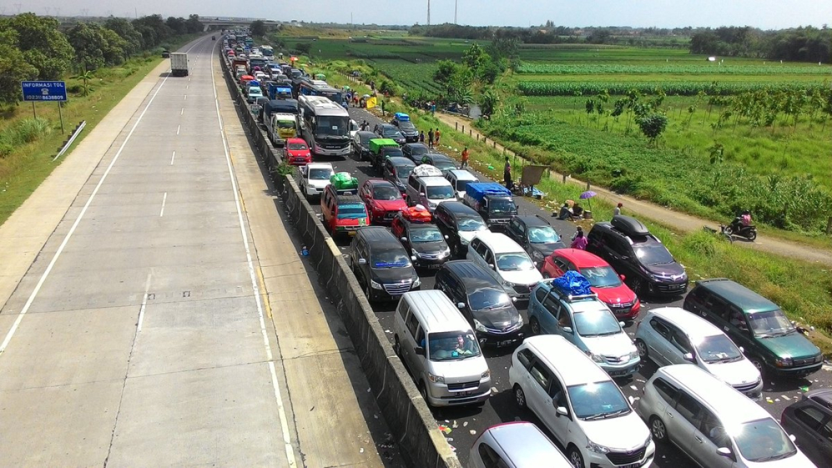 Ilustrasi macet arus mudik lebaran.
