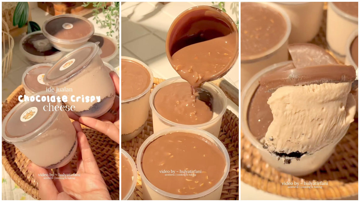 Tampilan Chocolate Crispy Cheese, dessert kekinian yang wajib dicoba.