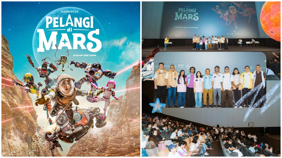 Official Poster Film Pelangi di Mars dan deretan pemainnya.
