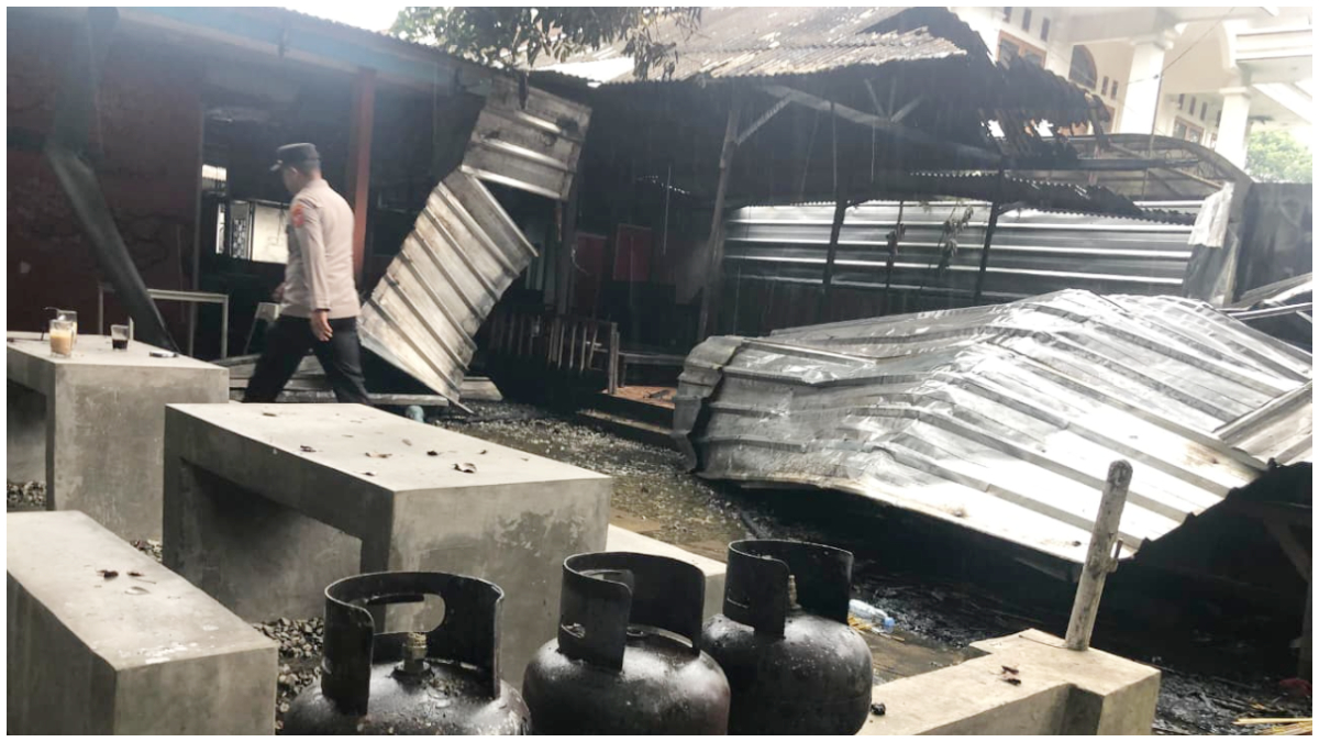 Kondisi terkini Kafe di Jalan Heulang Kota Bogor pasca kebakaran